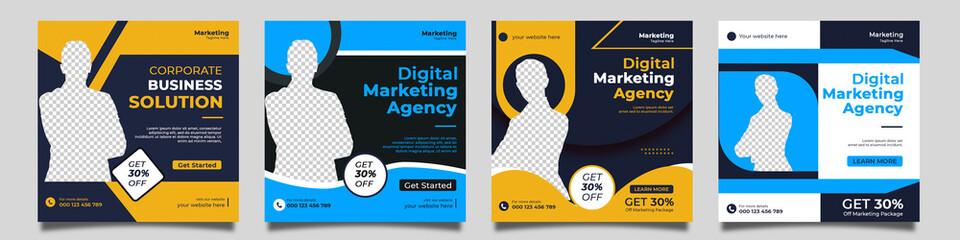 Digital Marketing Social Media Post Template | Social Media Post Design for Digital Marketing Agency |Facebook Instagram post design