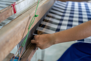 Weaving of cotton from Thailand