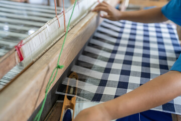 Weaving of cotton from Thailand