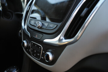 Fototapeta na wymiar Smart touch screen multimedia system for automobile.