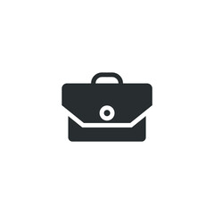 Vector sign of the Briefcase symbol is isolated on a white background. Briefcase icon color editable.