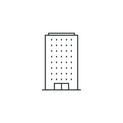 Vector sign of the Building and real estate city symbol is isolated on a white background. Building and real estate city icon color editable.