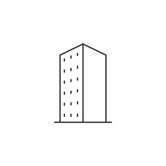 Vector sign of the Building and real estate city symbol is isolated on a white background. Building and real estate city icon color editable.