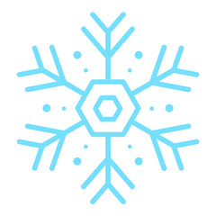 Vector Snowflake - Amazing vector icon of a bright blue snowflake suitable for game, animation, app, icon, sign, sticker, children book, decoration, christmas and illustration in general - Vector Icon