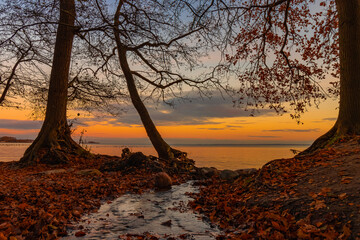 Neustädter Bucht, Abenddämmerung im Herbst