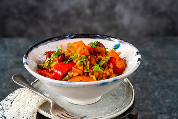 Smoky vegan vegetable jambalaya