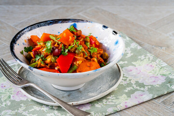 Smoky vegan vegetable jambalaya