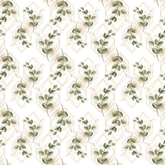 seamless floral watercolor pattern tile