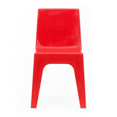 Vintage Plastic Stool on white background