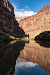 Fototapeta na wymiar USA, Arizona. Reflections on the Colorado River, Grand Canyon National Park.