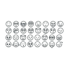 Vector sign of the emoticon face symbol is isolated on a white background. emoticon face icon color editable.