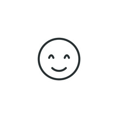 Vector sign of the emoticon face symbol is isolated on a white background. emoticon face icon color editable.