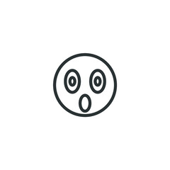 Vector sign of the emoticon face symbol is isolated on a white background. emoticon face icon color editable.