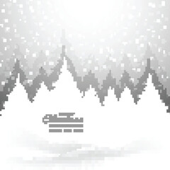 Merry christmas tree holiday card background