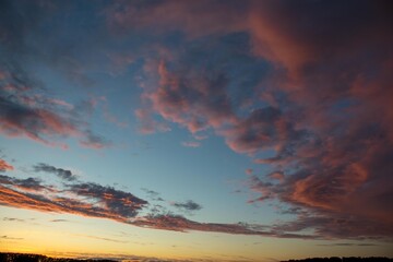 sunset in the mountains