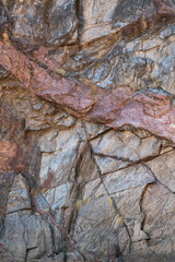 USA, Arizona. Pink Granite intrusion at the bottom of the Grand Canyon, Grand Canyon National Park.