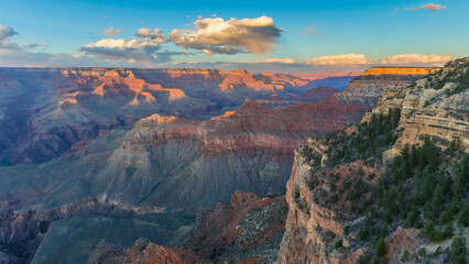 Fototapeta na wymiar USA, Arizona. View from Grandview Point on the south rim of Grand Canyon National Park.