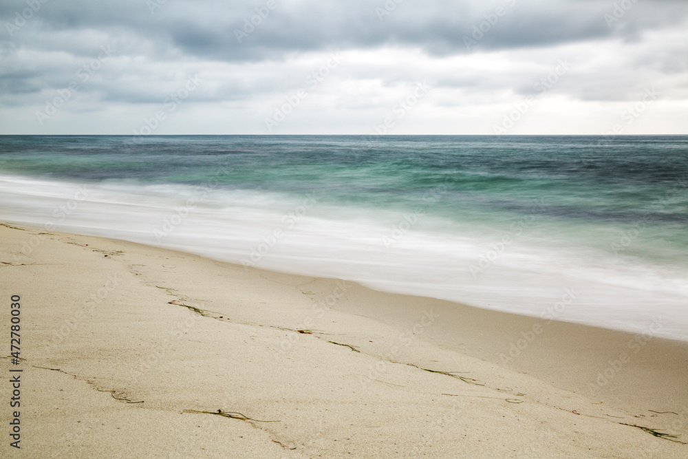 Wall mural usa, california, la jolla, gentle waves at marine street beach