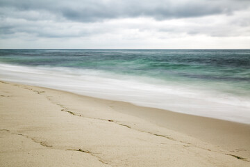USA, California, La Jolla, Gentle waves at Marine Street Beach