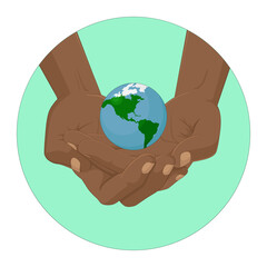 Environment protection symbol. Vector illustration.