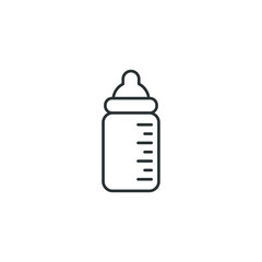 Vector sign of the feeding bottle symbol is isolated on a white background. feeding bottle icon color editable.
