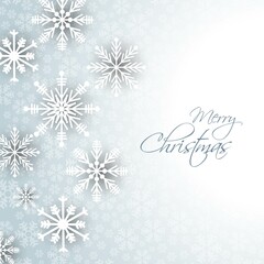 Christmas snowflakes celebration card background