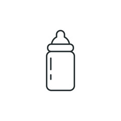 Vector sign of the feeding bottle symbol is isolated on a white background. feeding bottle icon color editable.
