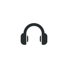 Fototapeta na wymiar Vector sign of the Headphones symbol is isolated on a white background. Headphones icon color editable.