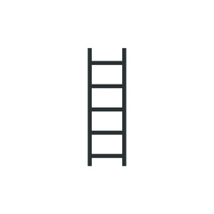 Vector sign of the Ladder symbol is isolated on a white background. Ladder icon color editable.