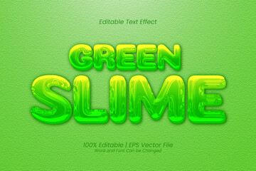 Green Slime liquid 3d bold editable text effect