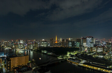 Fototapeta na wymiar 東京都中央区・港区の夜景（2016年撮影）