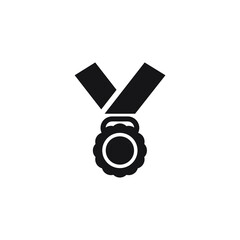 Vector sign of the medal symbol is isolated on a white background. medal icon color editable.