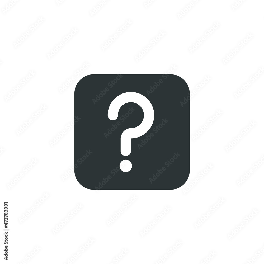 Poster vector sign of the question mark symbol is isolated on a white background. question mark icon color 