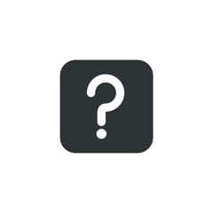 Vector sign of the Question Mark symbol is isolated on a white background. Question Mark icon color editable.