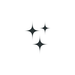 Vector sign of the shine symbol is isolated on a white background. shine icon color editable.
