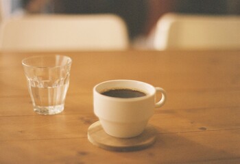 cup of coffee on the table