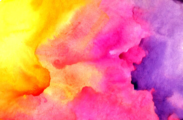 Hand drawn abstract watercolor background with texture and space