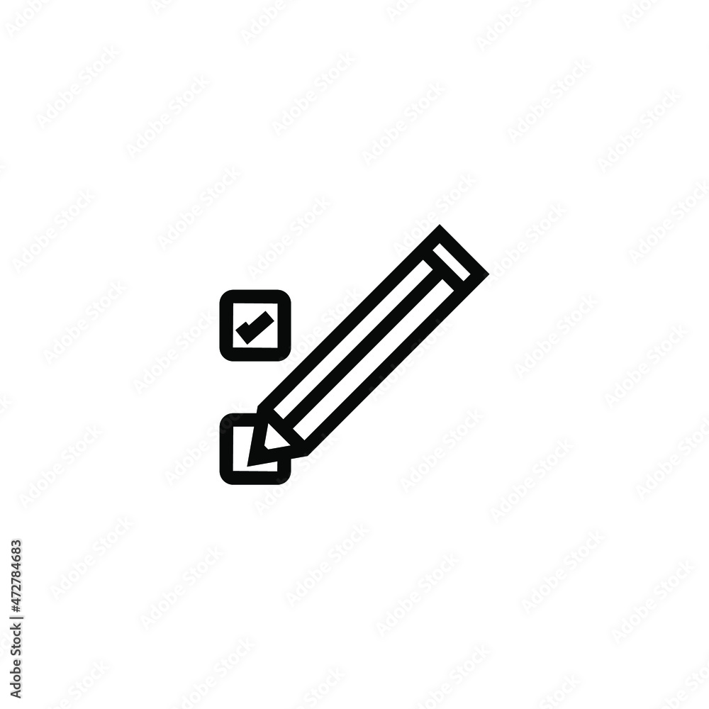 Poster vector sign of the survey symbol is isolated on a white background. survey icon color editable.