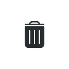 Vector sign of the trash symbol is isolated on a white background. trash icon color editable.