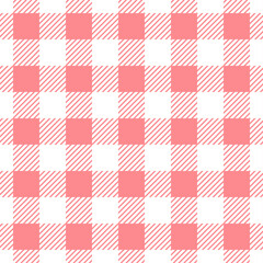 Seamless pattern with white and pink chequered design.