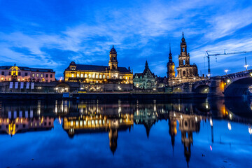 Fototapeta na wymiar Dresden is the capital of Saxony in eastern Germany and is located on the banks of the Elbe River. 