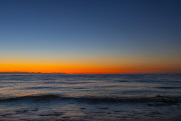 Fototapeta na wymiar beautiful sunrise in the morning on the Mediterranean sea