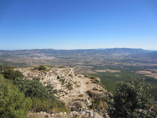 Fototapeta na wymiar Foia de Castalla Alicante desde El Despeñador