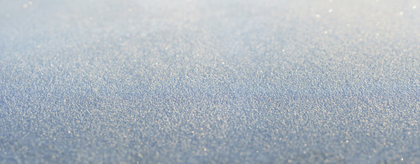  Abstract magic winter landscape with snow and golden bokeh lights - Banner, Panorama
