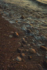 beautiful sunrise in the morning on the Mediterranean sea