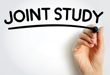 JOINT STUDY underlined text with marker, concept background