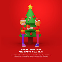 merry christmas and new year concept