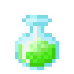 Obraz premium Green potion pixel art. Vector Picture.
