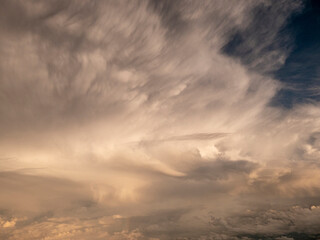 Clouds at the edge of Florida and the Gulf of Mexico, sunset
