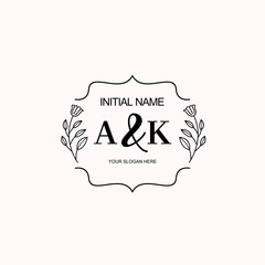 AK Beautiful elegant logos or wedding monograms collection
